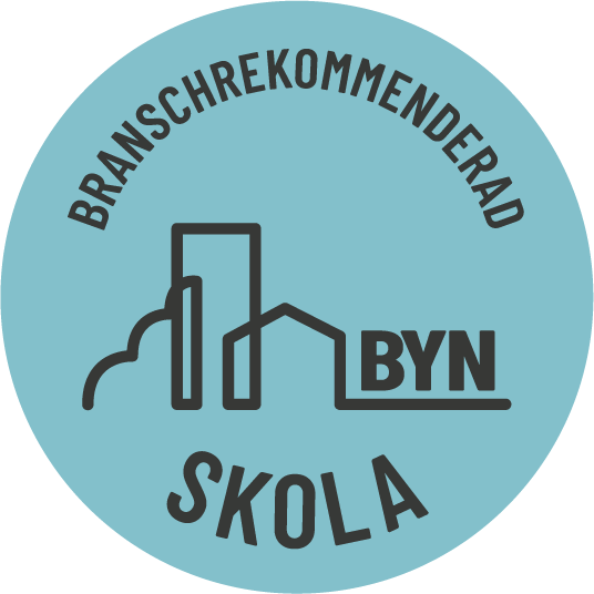 Branschrekommenderad skola av BYN, logotyp.