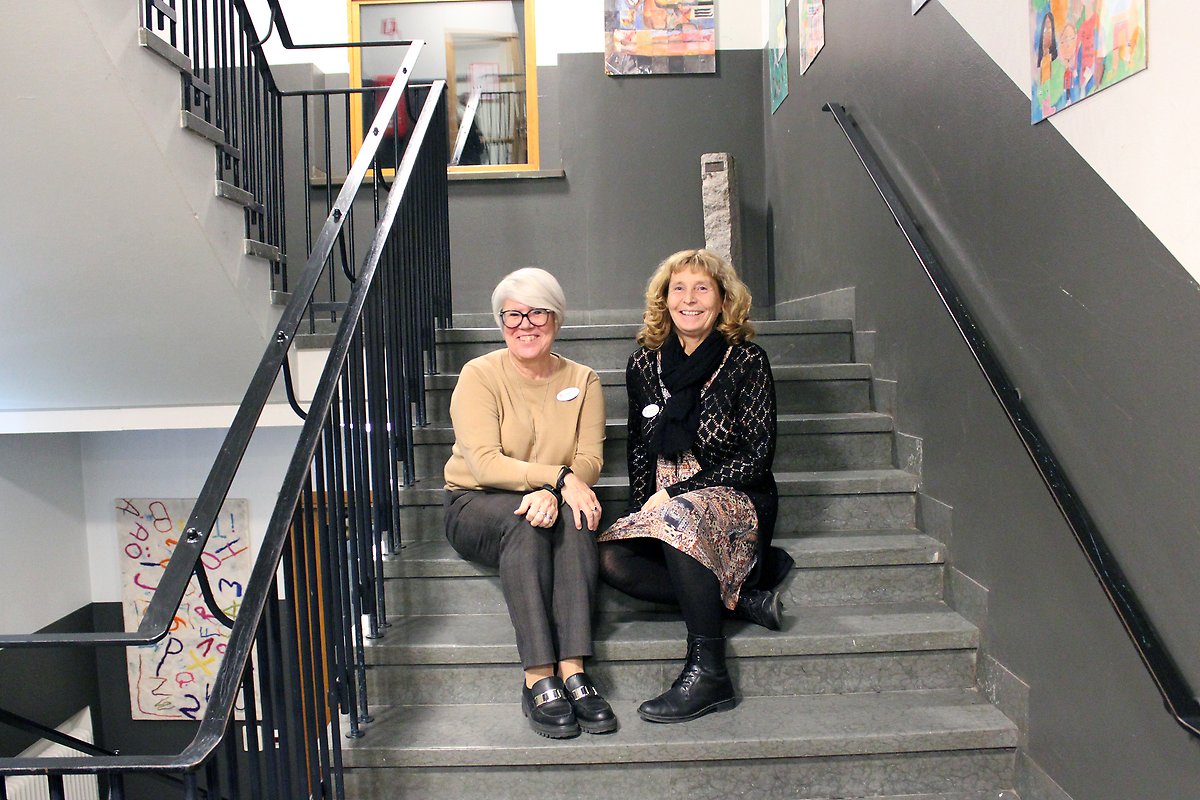 Hagaskolans rektorer Susanne Bertelsen och Kerstin Ekman Hake.