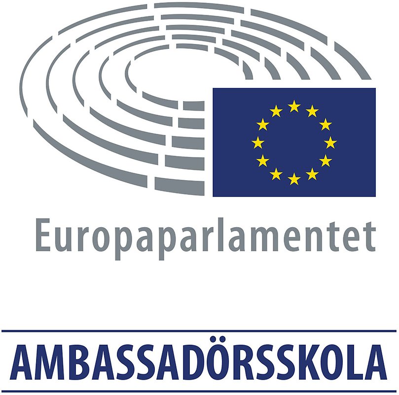 Europaparlamentet Ambassadörsskola, logotyp.